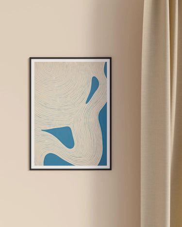 Lines of Blue Symphony - Peintio