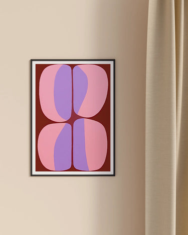 Pink and Purple shapes - Peintio
