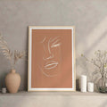 Graceful White Line Portrait No. 2 - Peintio