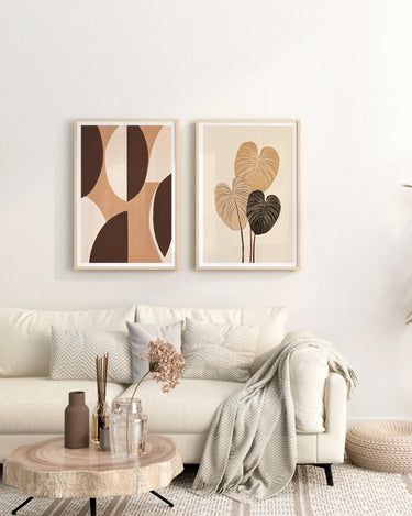 Minimal Monstera Trio - Peintio