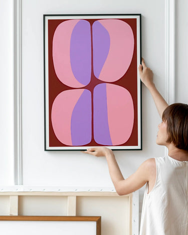 Pink and Purple shapes - Peintio