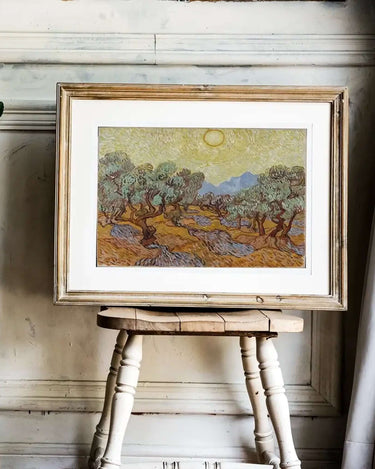 Vincent van Gogh - Olive Trees with Yellow Sky and Sun - Peintio