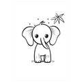 Elephant Drawing - Peintio