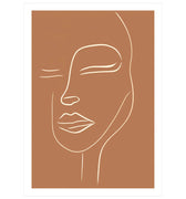 Graceful White Line Portrait No. 1 - Peintio