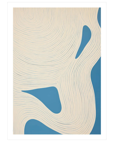 Lines of Blue Symphony - Peintio
