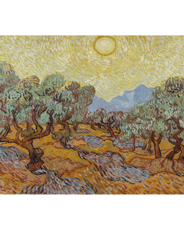 Vincent van Gogh - Olive Trees with Yellow Sky and Sun - Peintio
