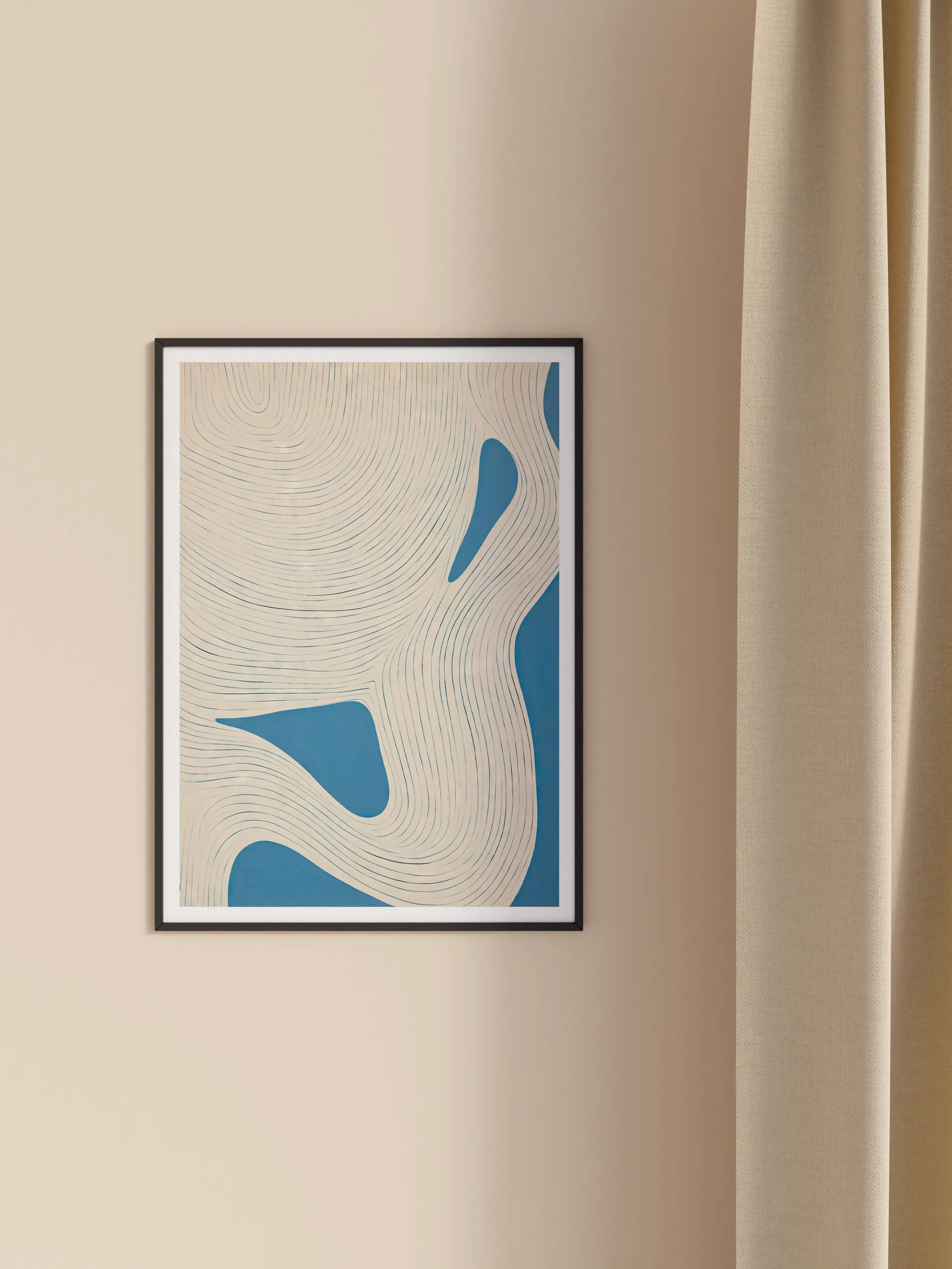 Lines of Blue Symphony - Peintio