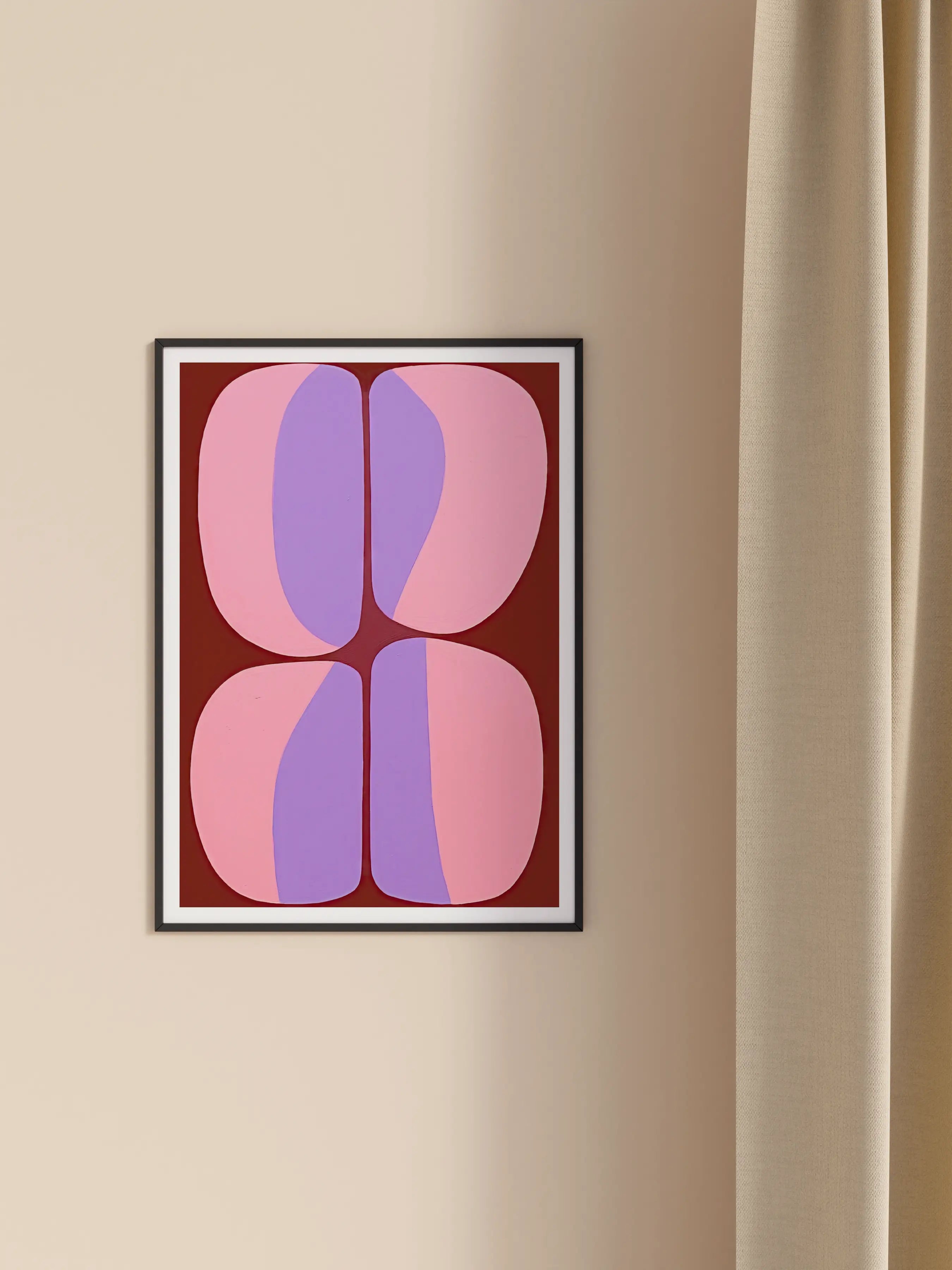 Pink and Purple shapes - Peintio