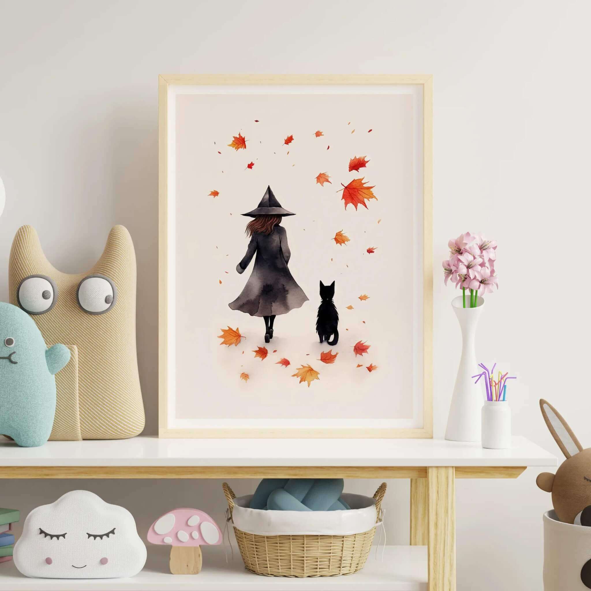 Cat and Witch - Peintio