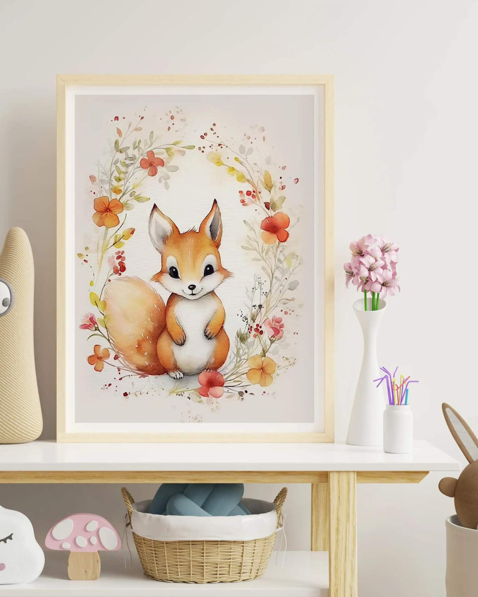 Squirrel in Bloom No. 6 - Peintio