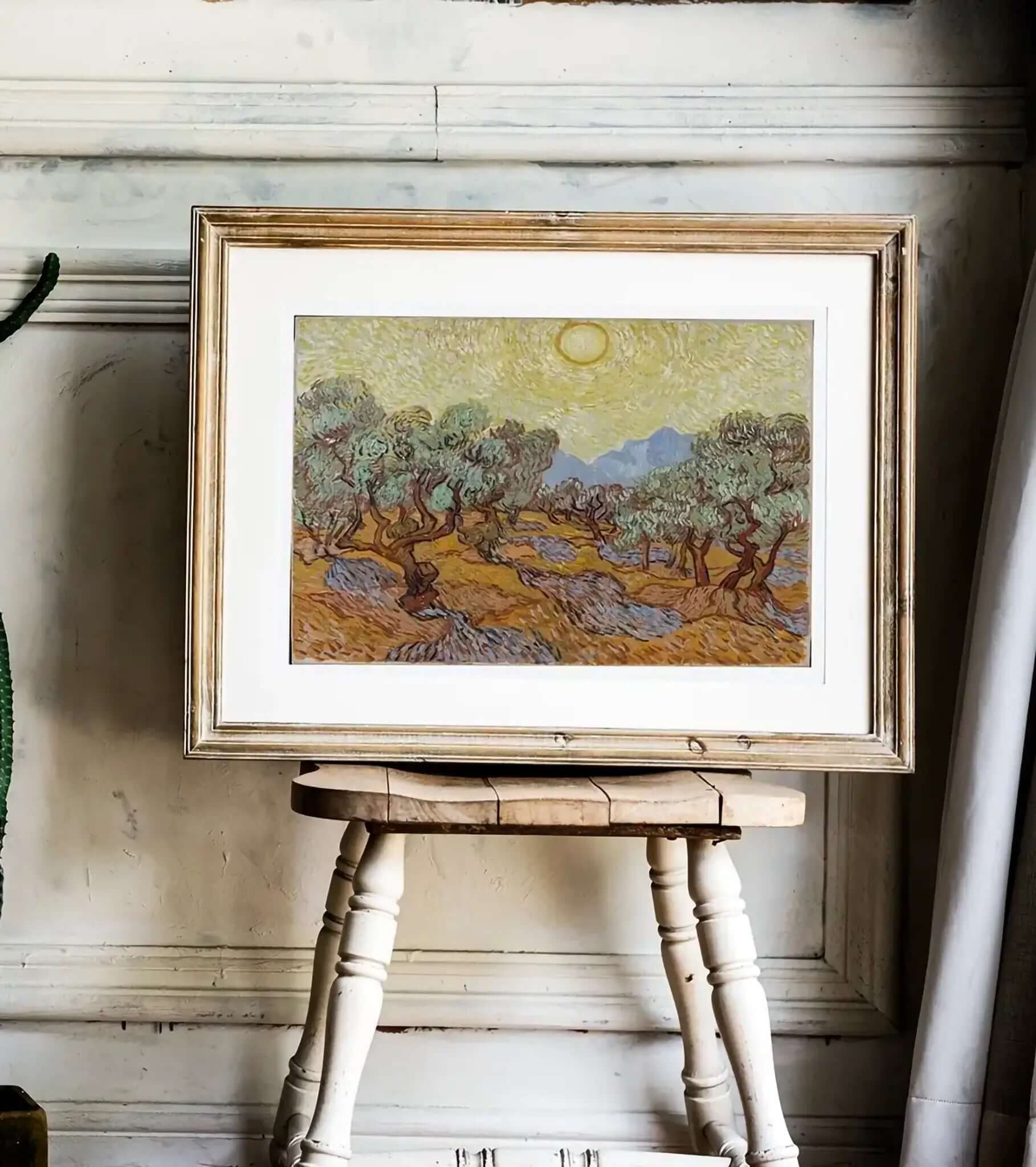 Vincent van Gogh - Olive Trees with Yellow Sky and Sun - Peintio