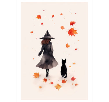 Cat and Witch - Peintio