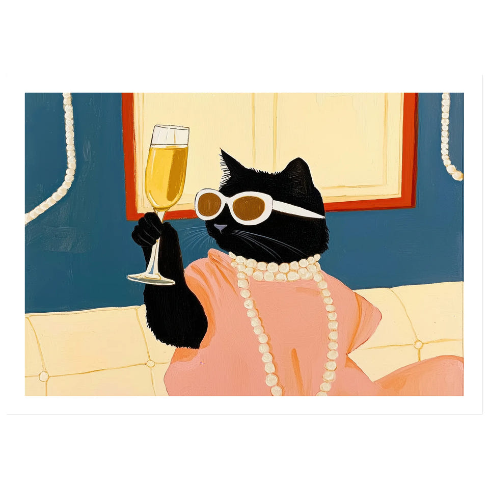 Cheers, darling poster med vit kant