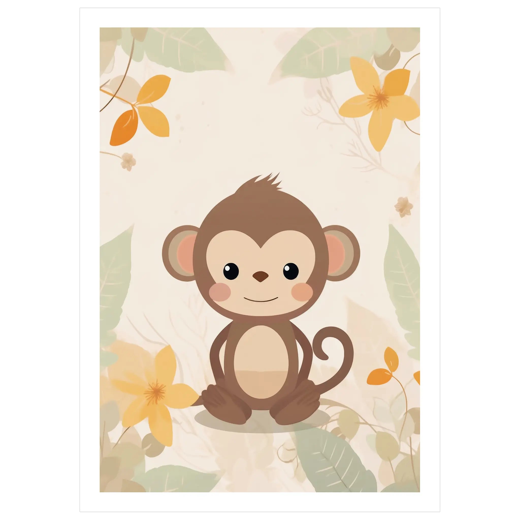 Floral Monkey Charm