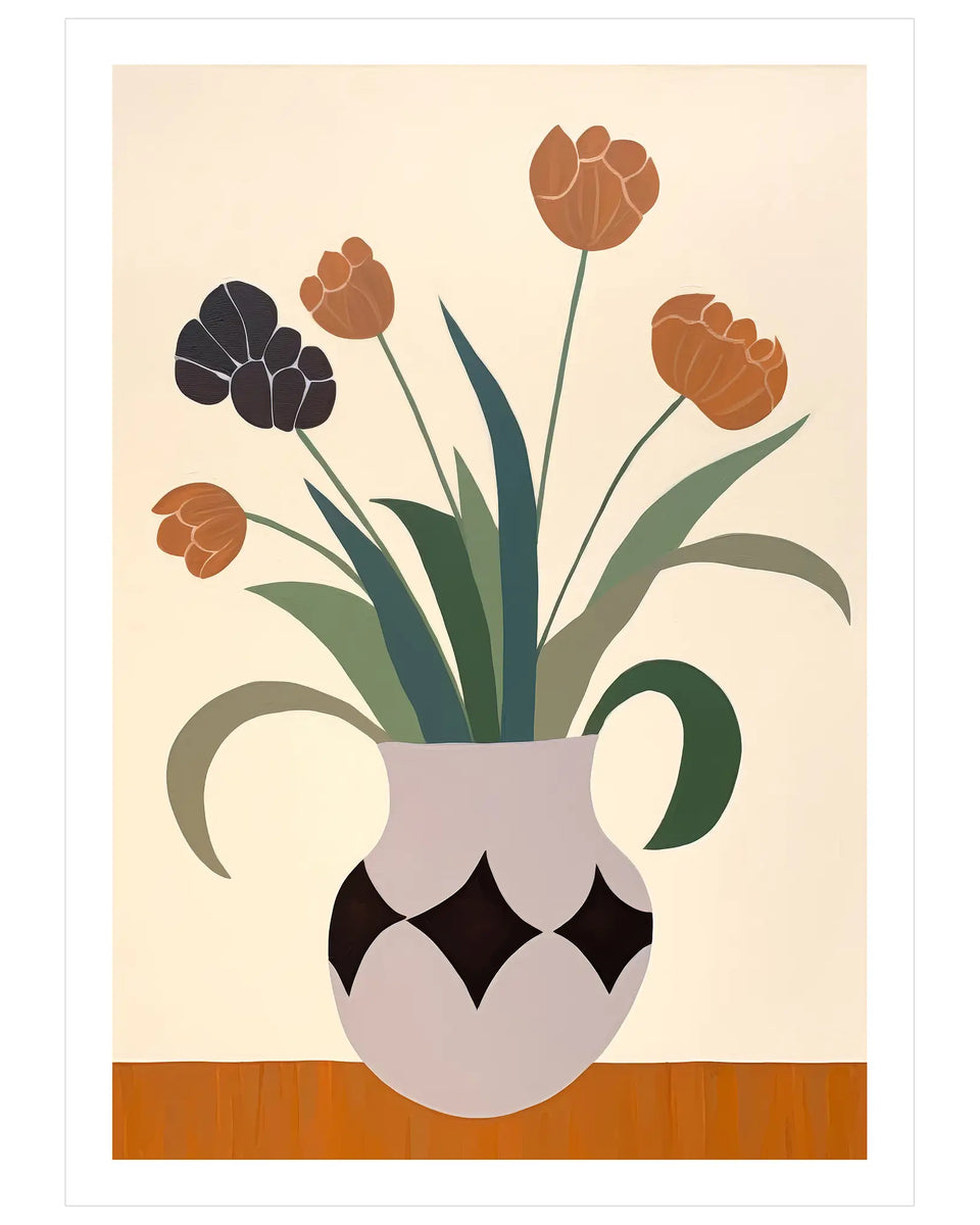 Toned Tulips - Peintio