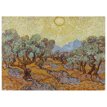 Vincent van Gogh - Olive Trees with Yellow Sky and Sun - Peintio