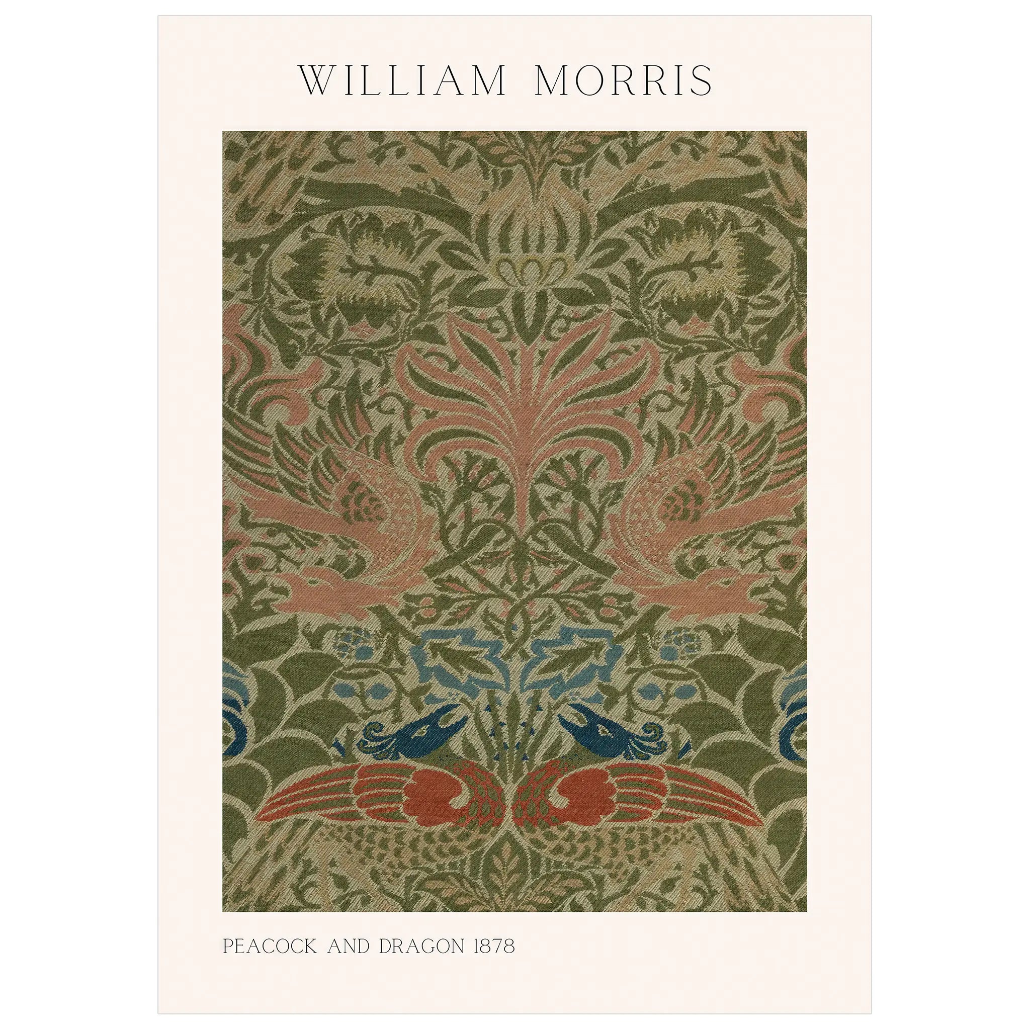 William Morris Peacock and Dragon