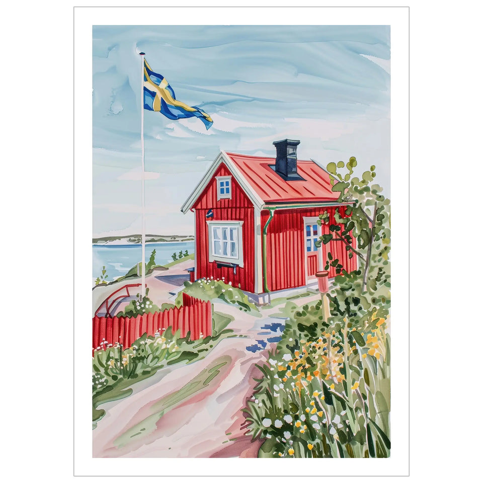 Med vit kant