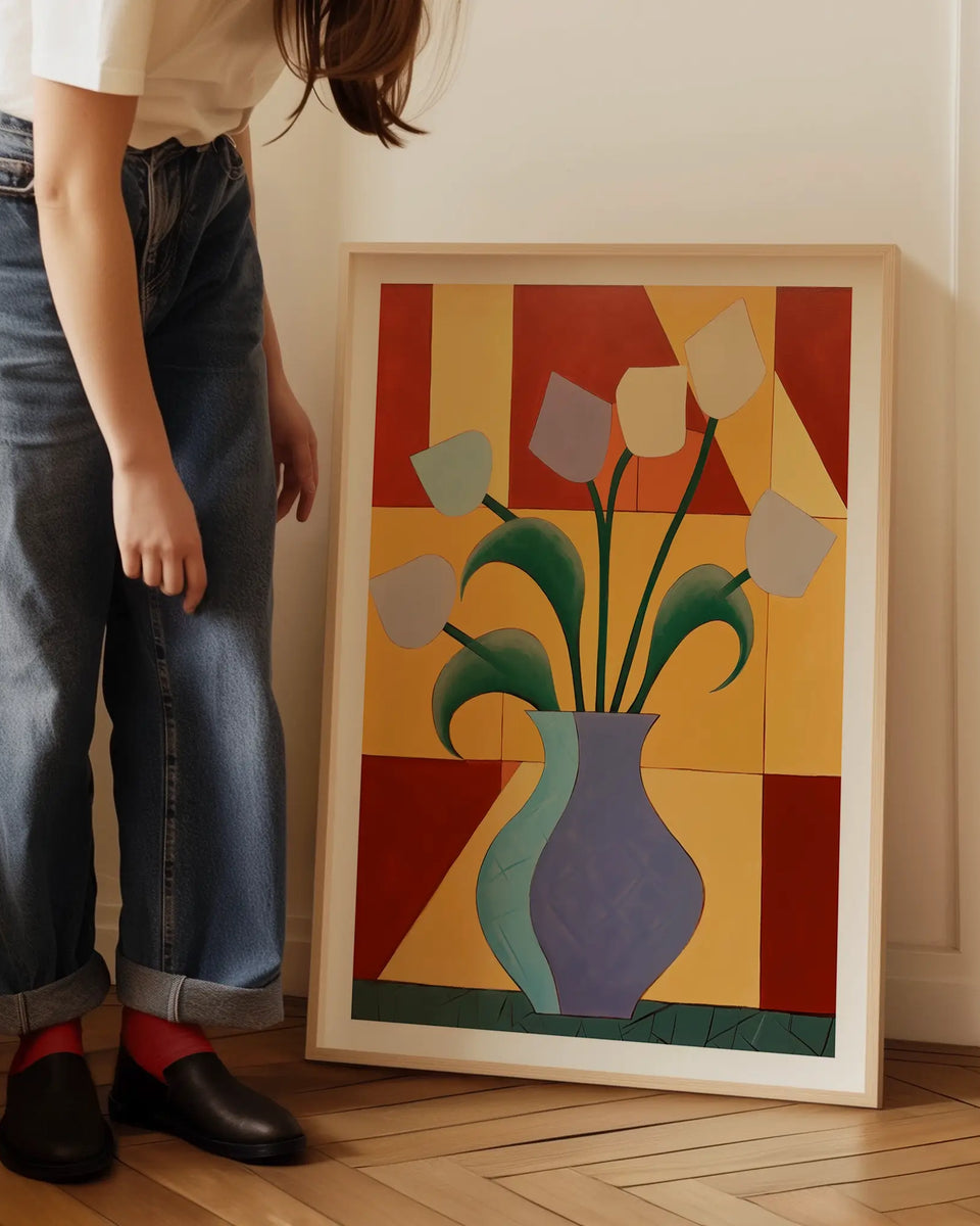Cubed Flowers - Peintio